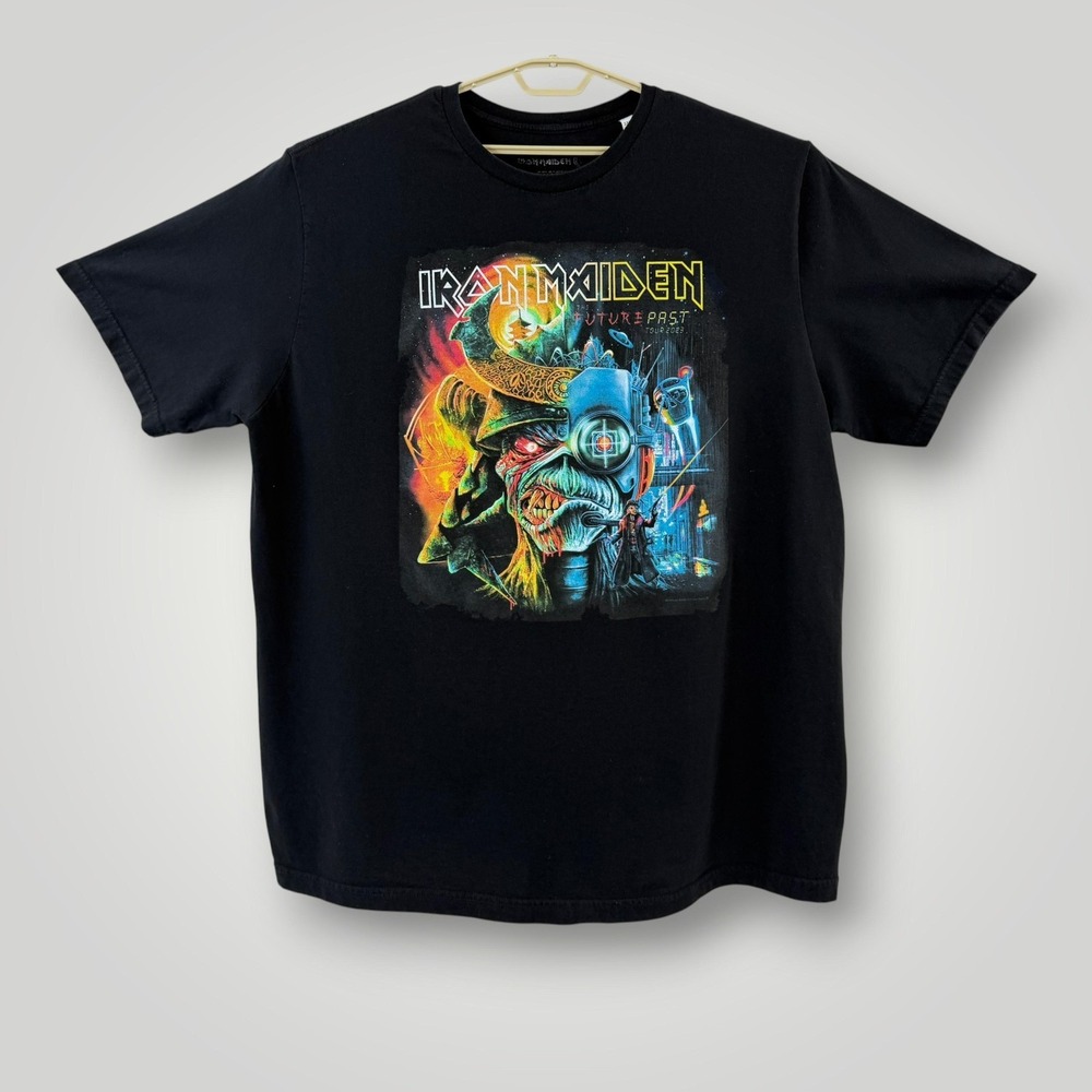 Iron Maiden Shirt Mens 3XLT Black Future Past Tour 2023 Band Graphic Metal Tee